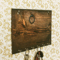 Abstract Theme Wooden Key Holder With 6 Hooks Kafalo