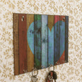 Heart Theme Wooden Key Holder With 6 Hooks Kafalo