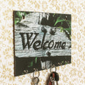 Welcome Theme Wooden Key Holder with 6 Hooks Kafalo