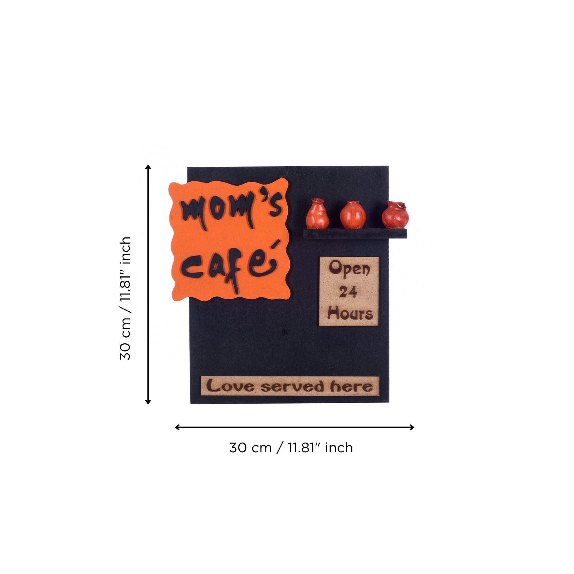 Wooden Mom's Cafe Wall Hanging Kafalo