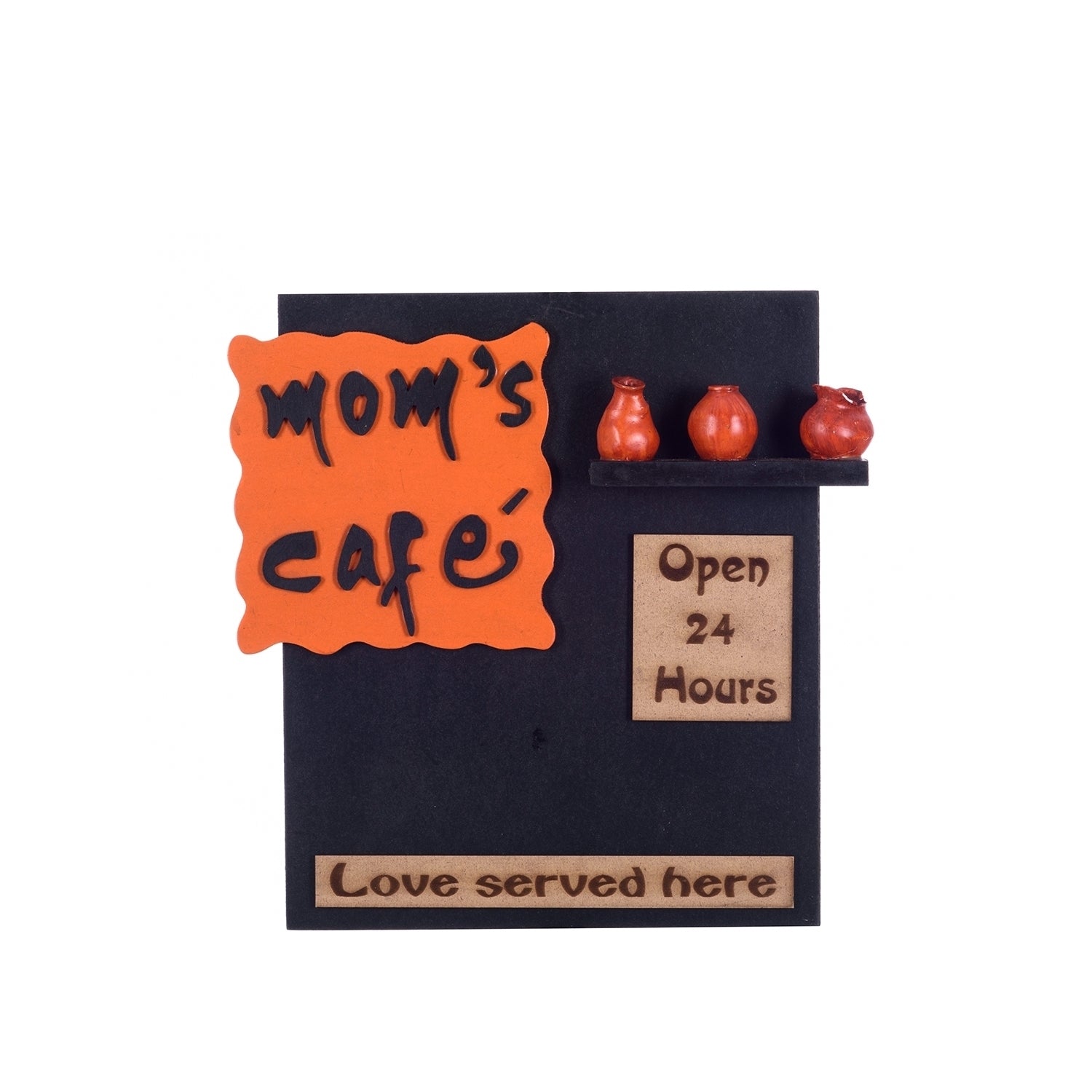 Wooden Mom's Cafe Wall Hanging Kafalo