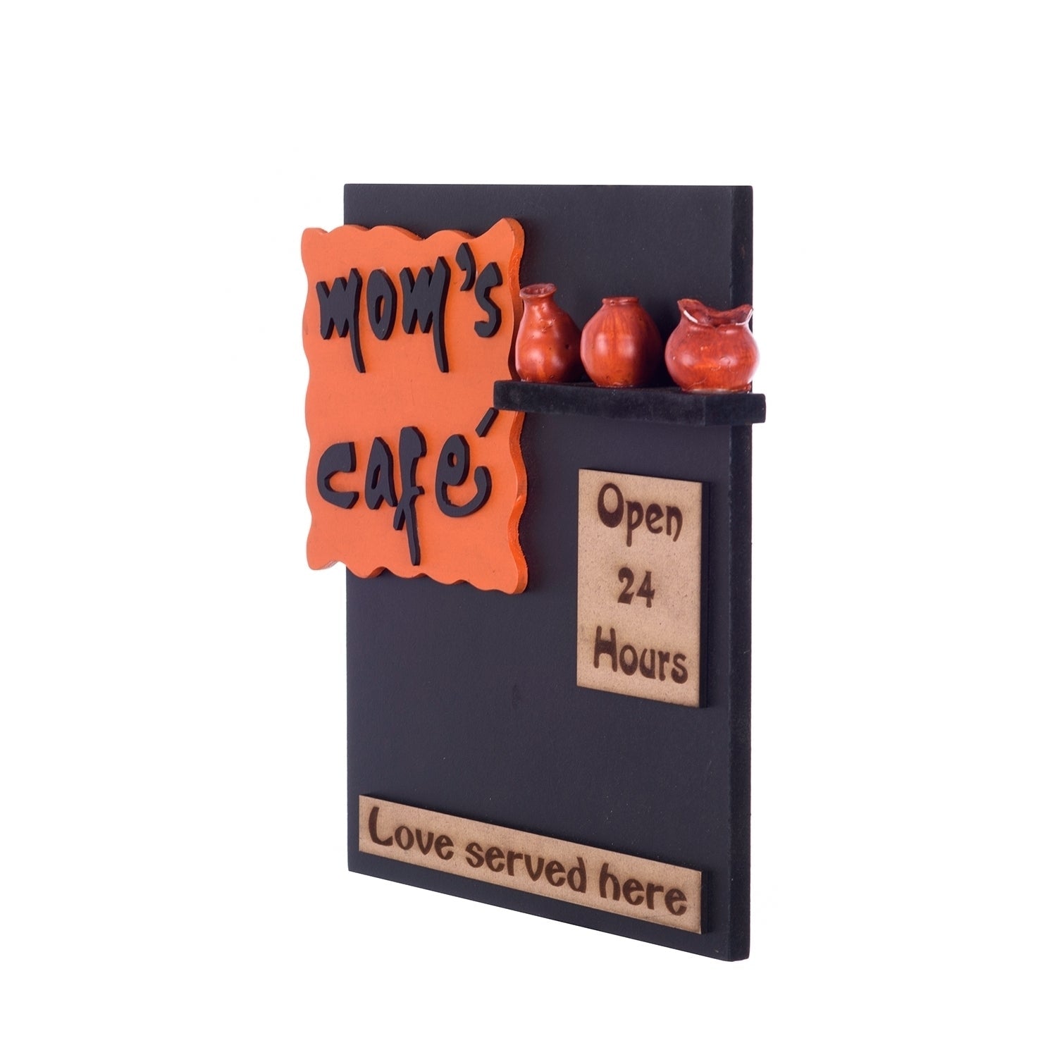 Wooden Mom's Cafe Wall Hanging Kafalo