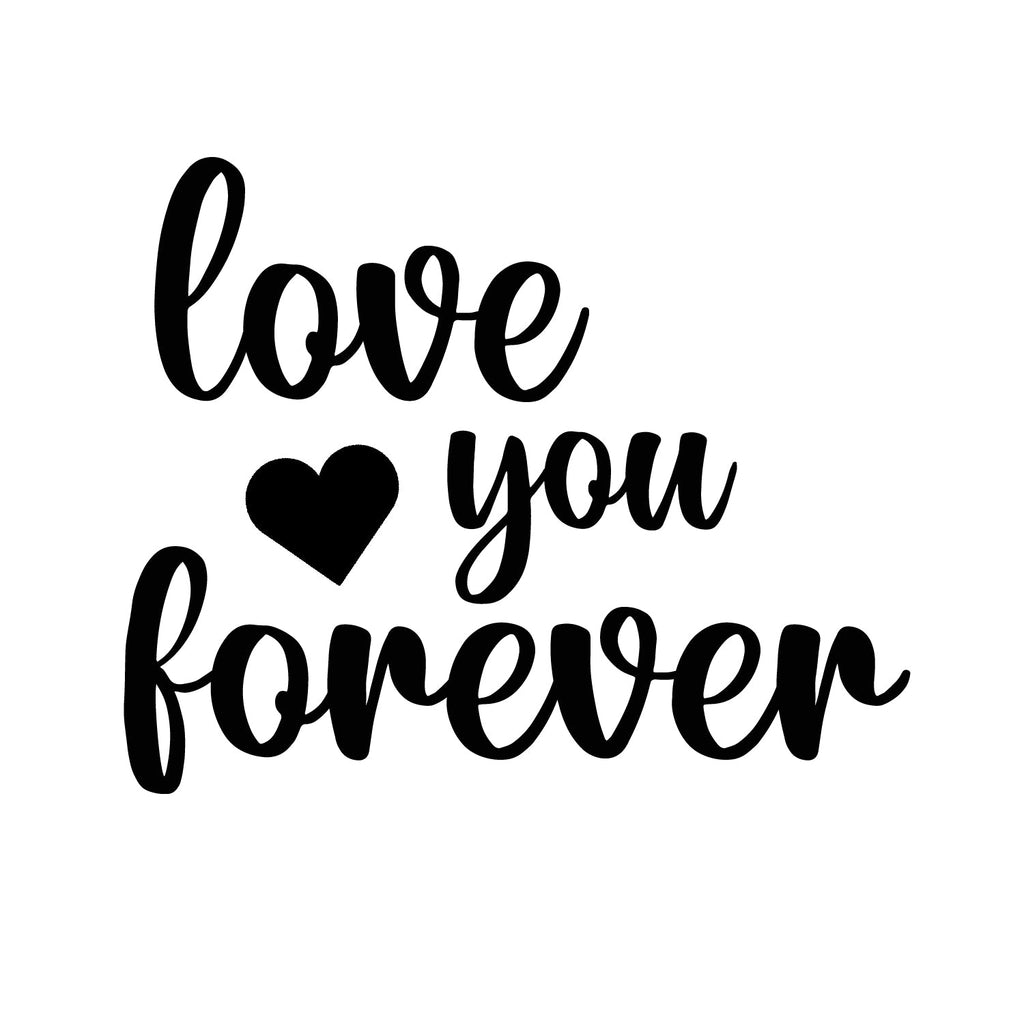 Love You Forever Black Engineered Wood Wall Art Cutout, Ready To Hang Home Decor Kafalo