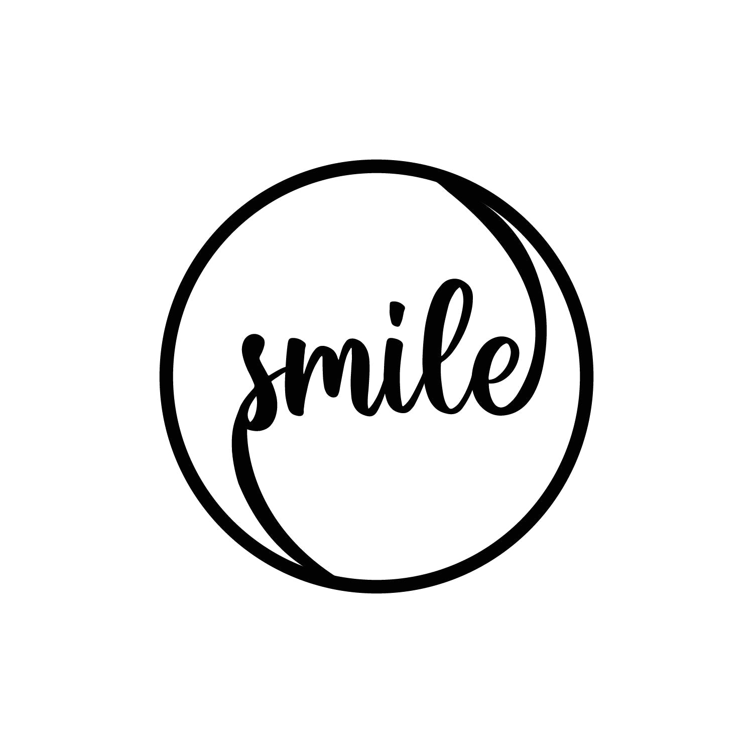 Smile Black Engineered Wood Wall Art Cutout, Ready To Hang Home Decor Kafalo