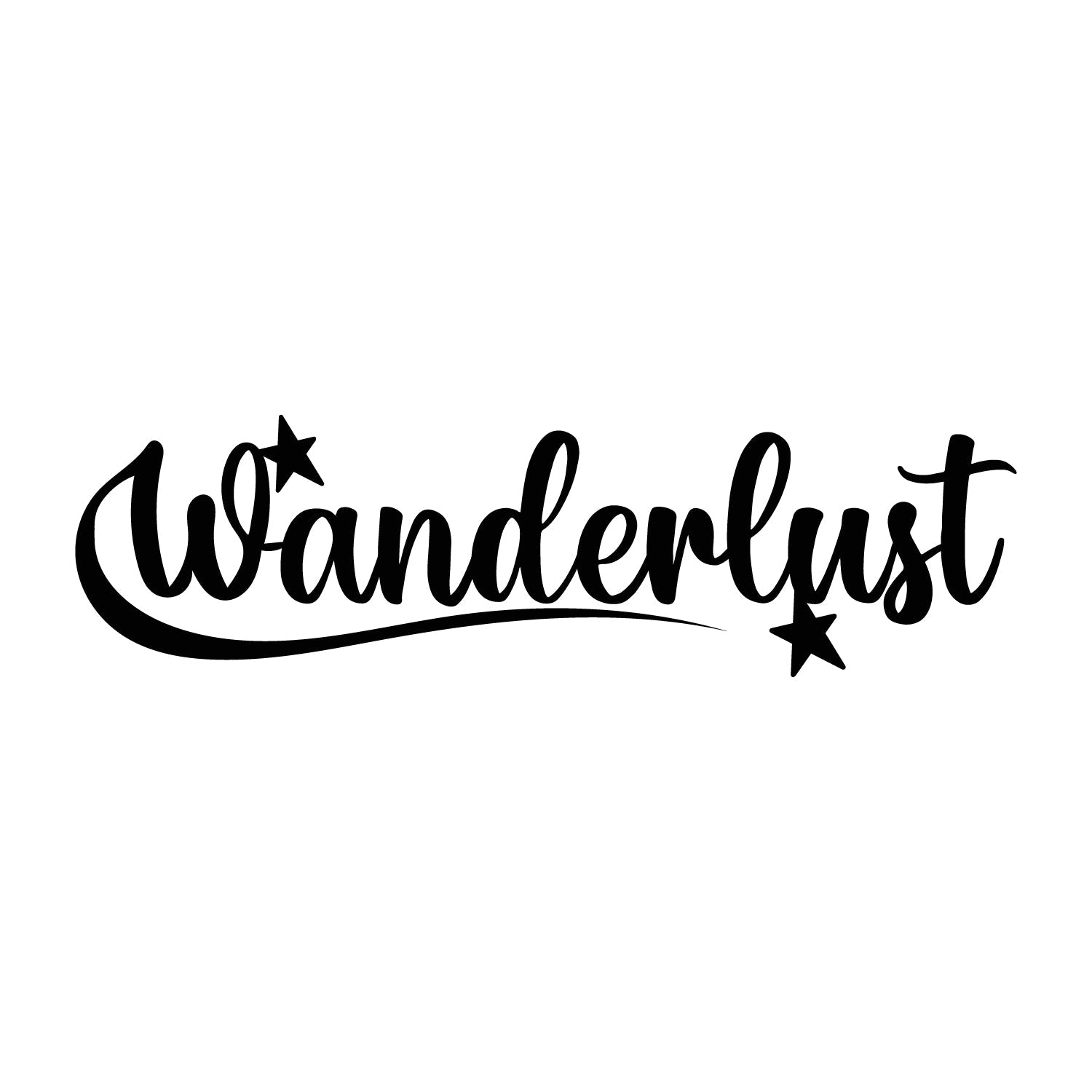 Wanderlust Black Engineered Wood Wall Art Cutout, Ready To Hang Home Decor Kafalo