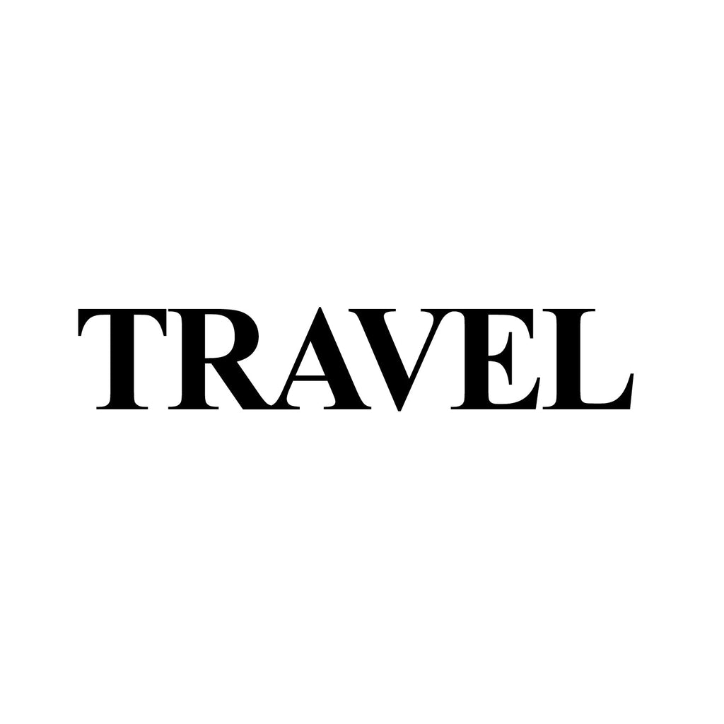 "TRAVEL" Black Engineered Wood Wall Art Cutout, Ready to Hang Home Decor Kafalo