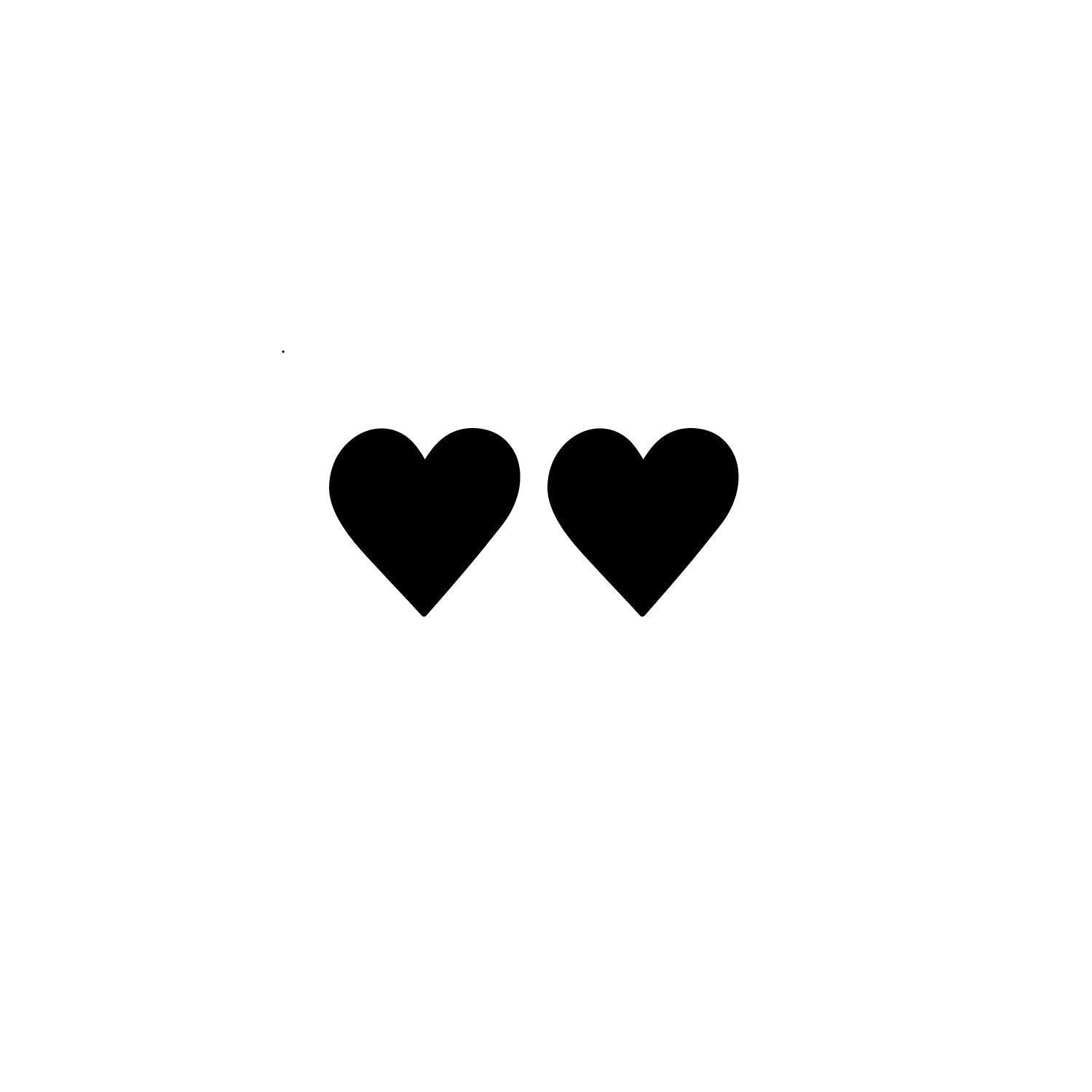 Set of 2 "Hearts" Black Engineered Wood Wall Art Cutout, Ready to Hang Home Decor Kafalo