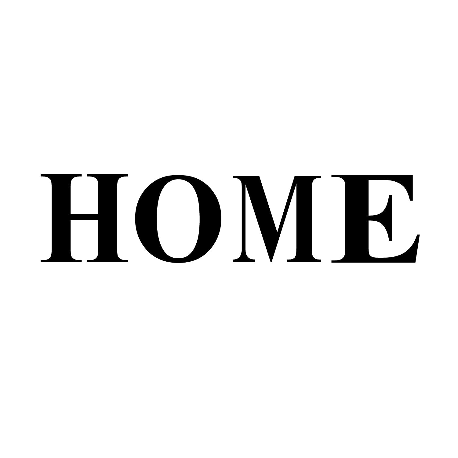 "HOME" Black Engineered Wood Wall Art Cutout, Ready to Hang Home Decor Kafalo