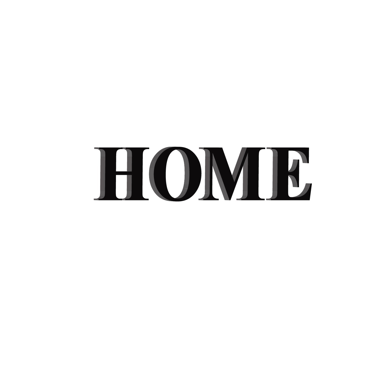 "HOME" Black Engineered Wood Wall Art Cutout, Ready to Hang Home Decor Kafalo