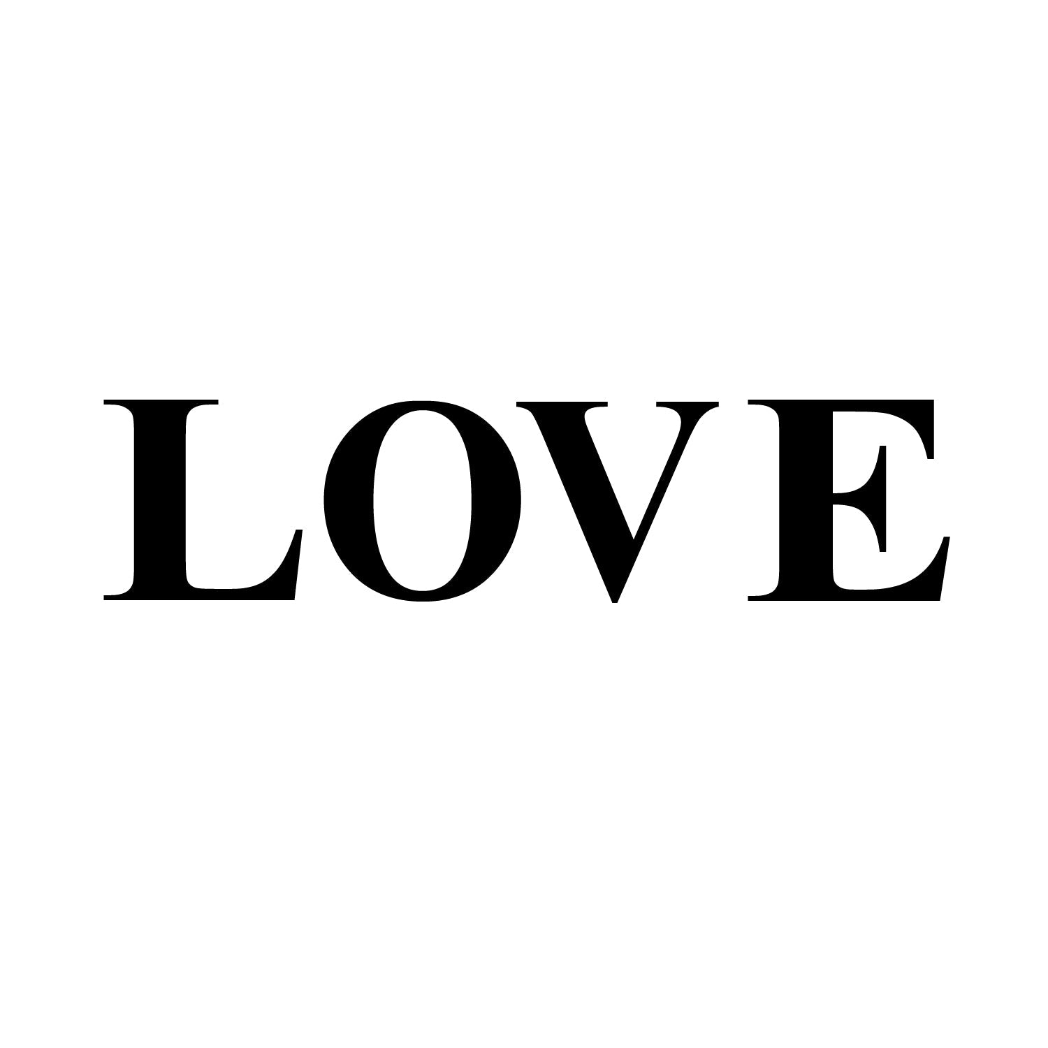 "LOVE" Black Engineered Wood Wall Art Cutout, Ready to Hang Home Decor Kafalo