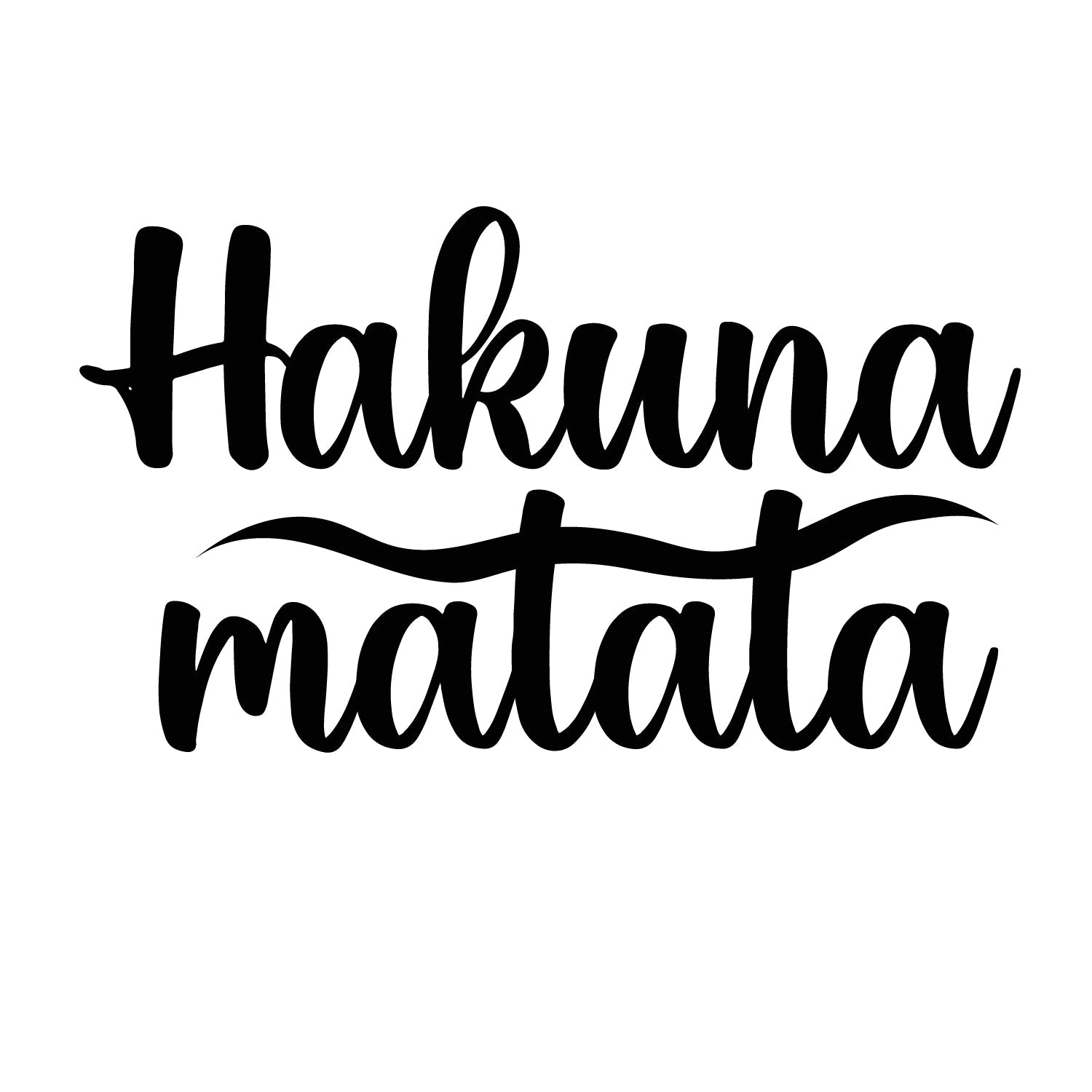 "Hakuna Matata" Black MDF Engineered Wooden Wall Art/Hanging Cutout for Home Decor Kafalo