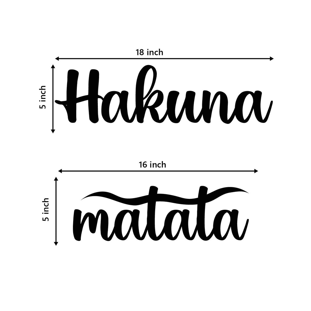 "Hakuna Matata" Black MDF Engineered Wooden Wall Art/Hanging Cutout for Home Decor Kafalo