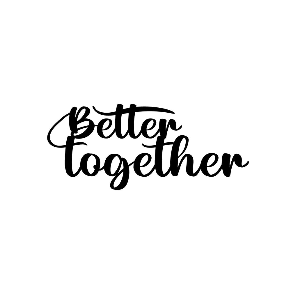 Better Together Black Engineered Wood Wall Art Cutout, Ready To Hang Home Decor Kafalo