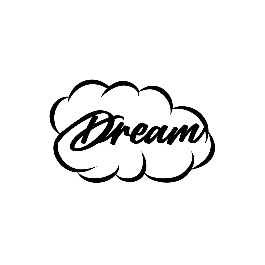 "Dream" Black Engineered Wood Wall Art Cutout, Ready to Hang Home Decor Kafalo