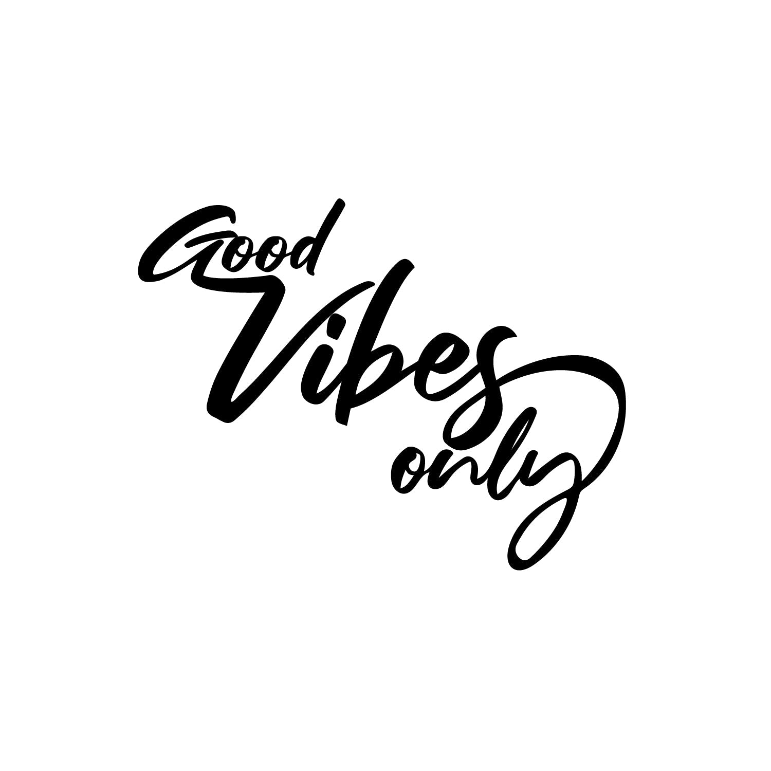 "Good Vibes Only" Black MDF Engineered Wooden Wall Art/Hanging Cutout for Home Decor Kafalo