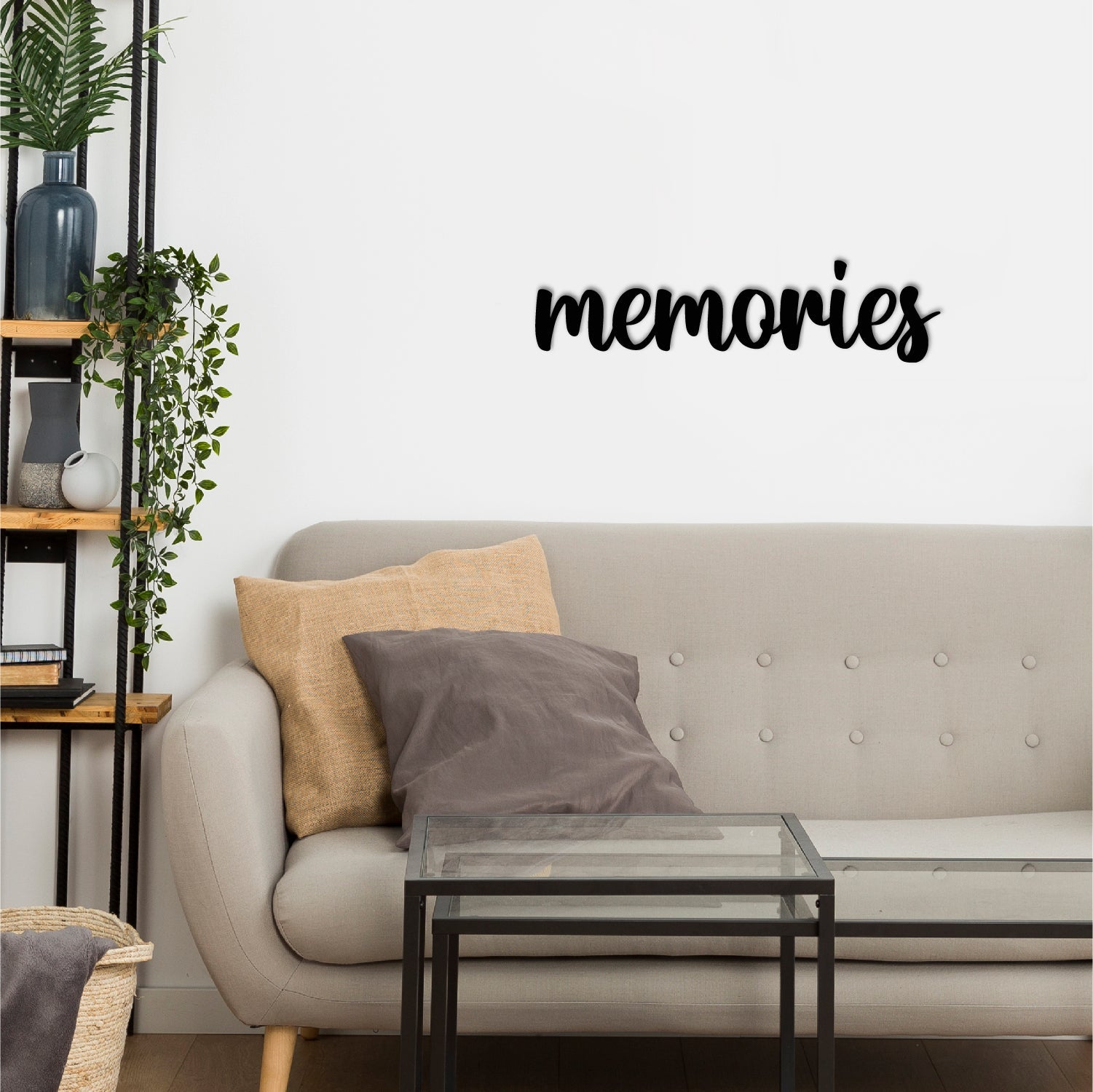 Memories Black Engineered Wood Wall Art Cutout, Ready To Hang Home Decor Kafalo