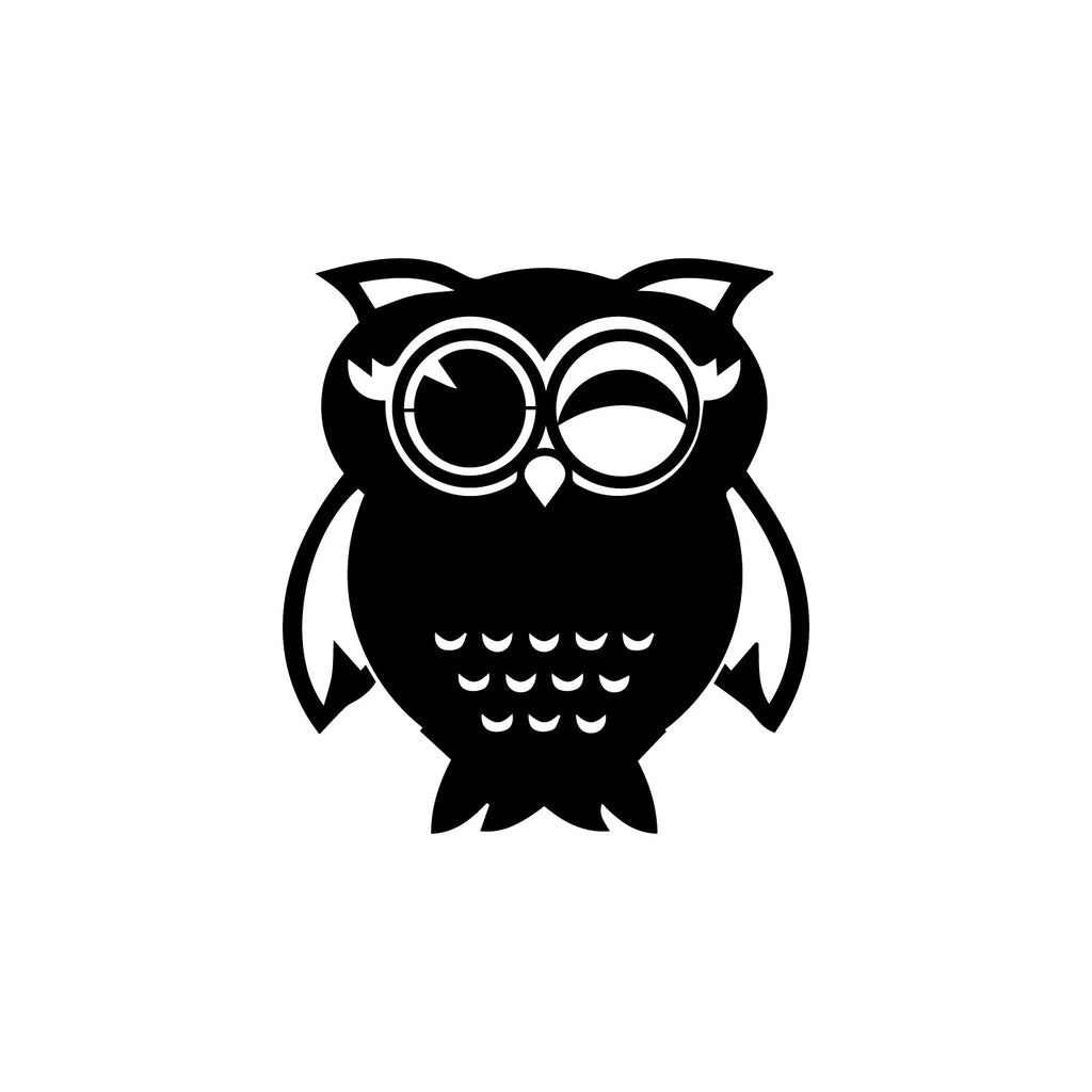 "Owl" Black Engineered Wood Wall Art Cutout, Ready to Hang Home Decor Kafalo