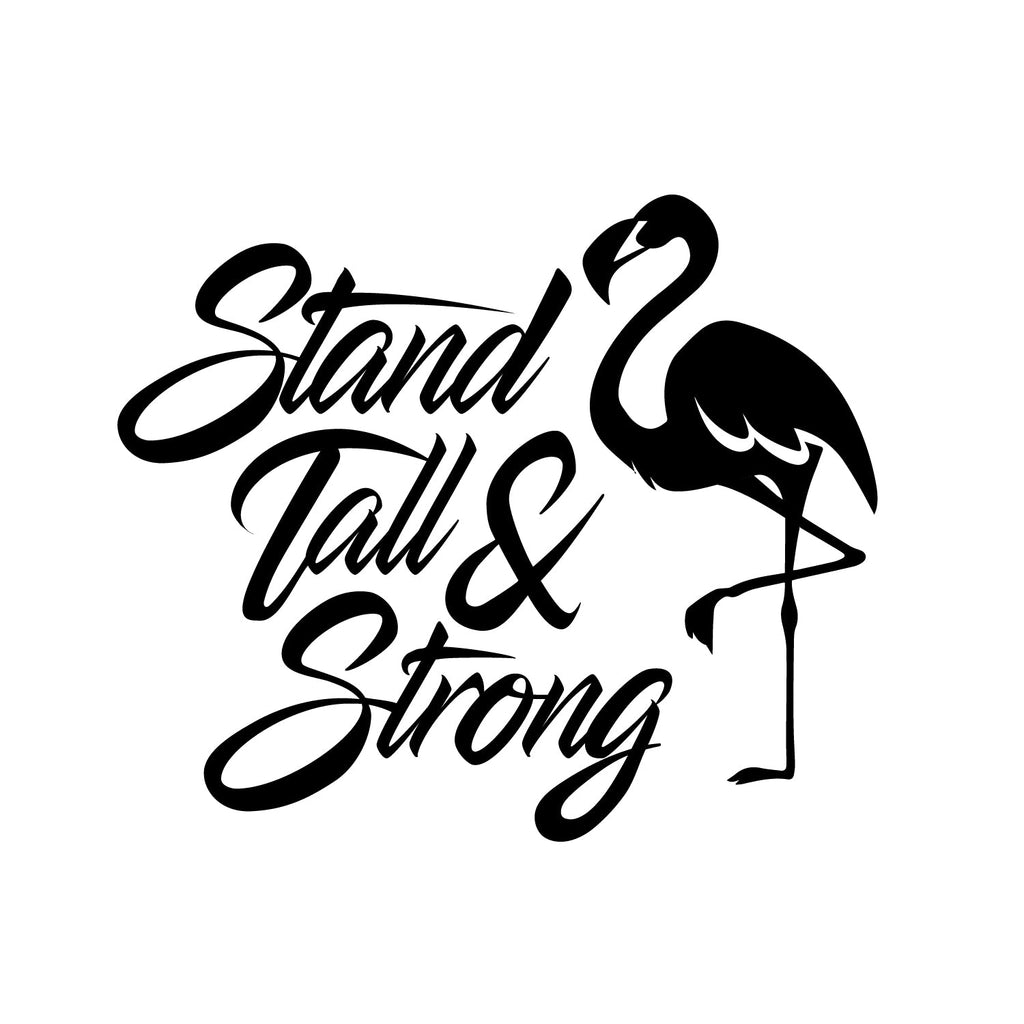Stand Tall & Strong With A Flamingo Bird Black Engineered Wood Wall Art Cutout, Ready To Hang Home Decor Kafalo