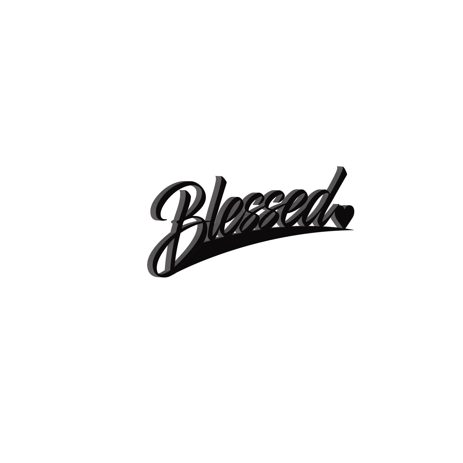 Blessed Black Engineered Wood Wall Art Cutout, Ready To Hang Home Decor Kafalo