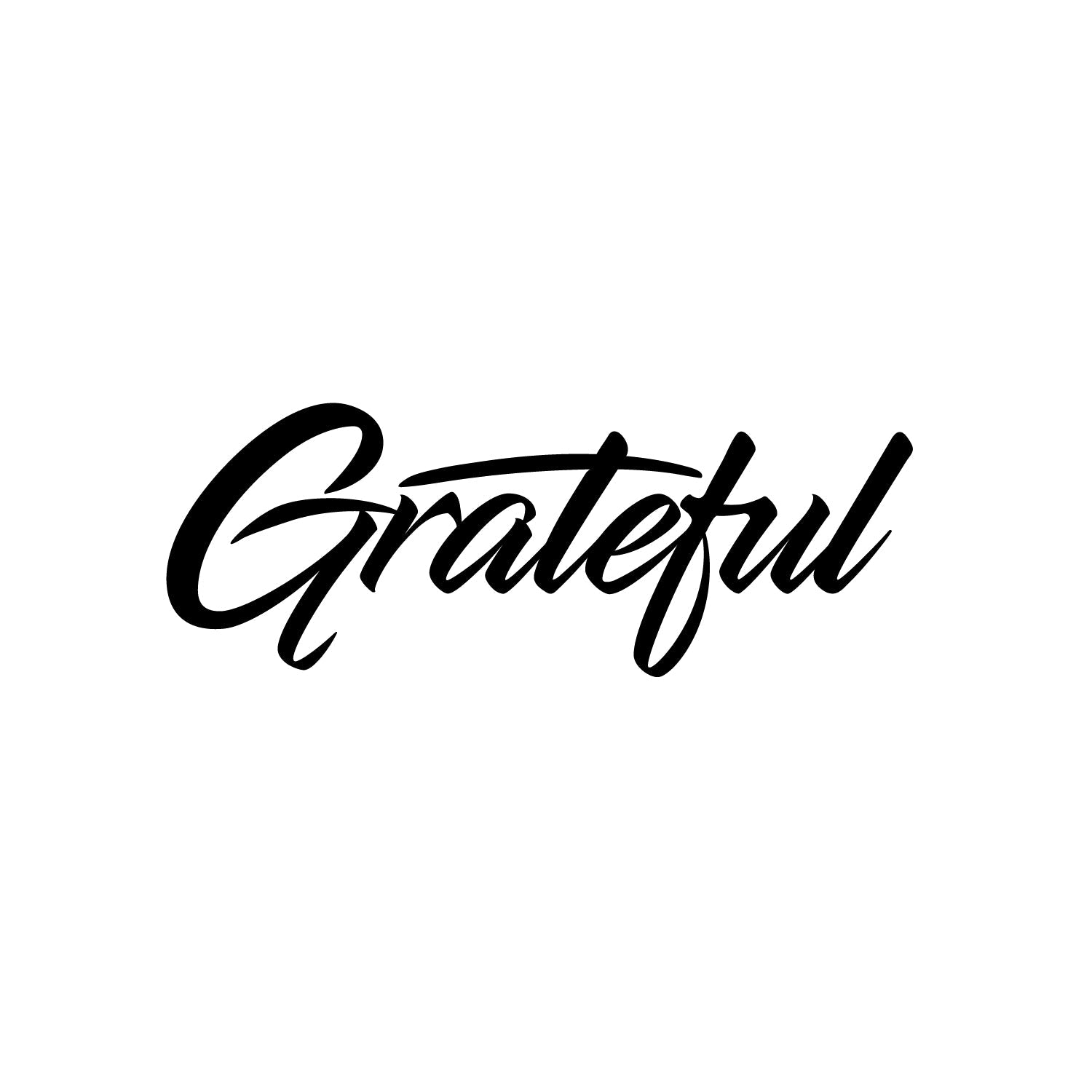 Grateful Black Engineered Wood Wall Art Cutout, Ready To Hang Home Decor Kafalo