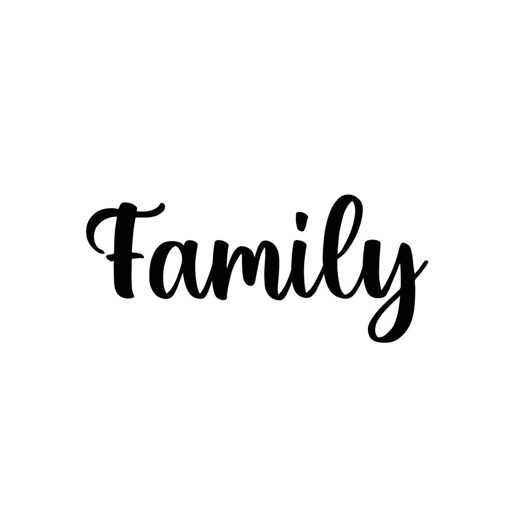 Family Black Engineered Wood Wall Art Cutout, Ready To Hang Home Decor Kafalo