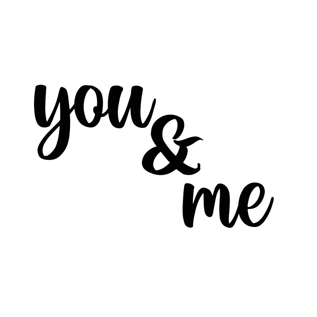 "You & Me" Black Engineered Wood Wall Art Cutout, Ready to Hang Home Decor Kafalo
