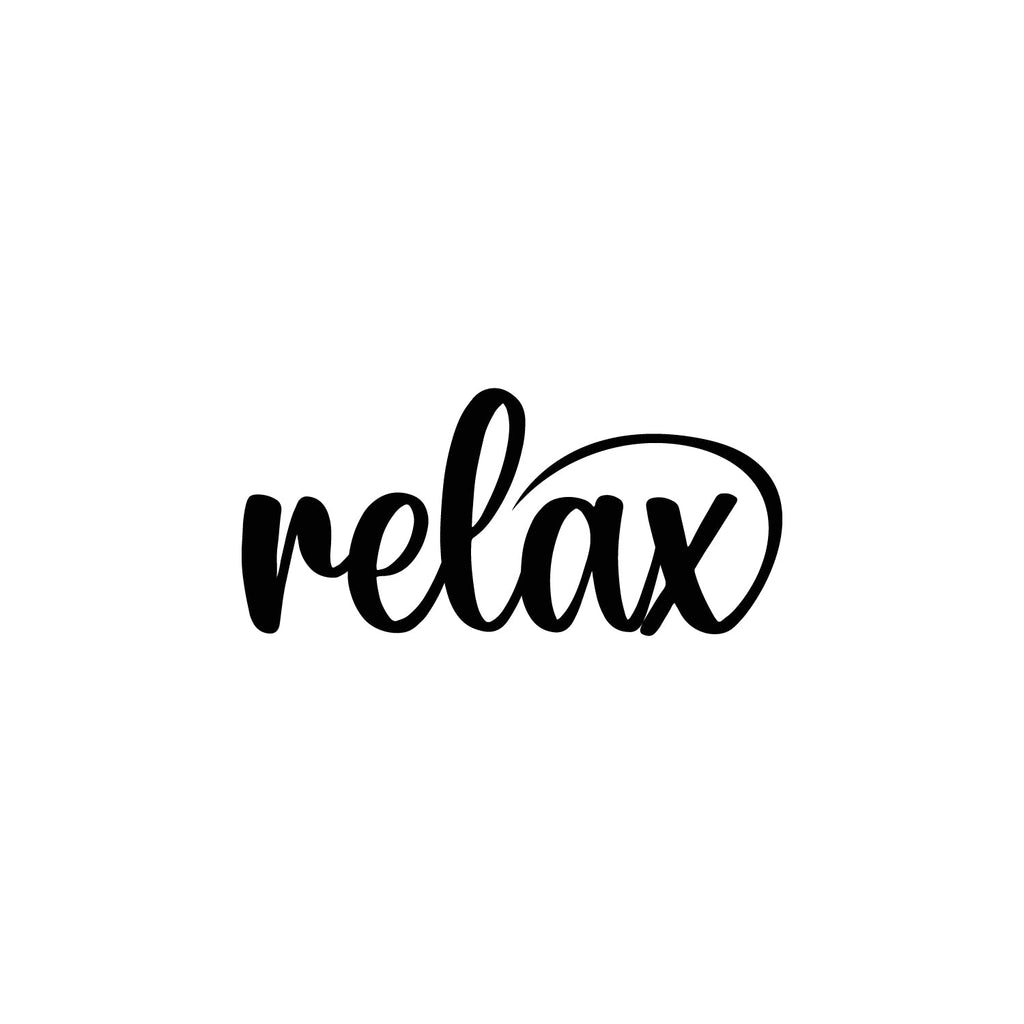 "Relax" Black Engineered Wood Wall Art Cutout, Ready to Hang Home Decor Kafalo