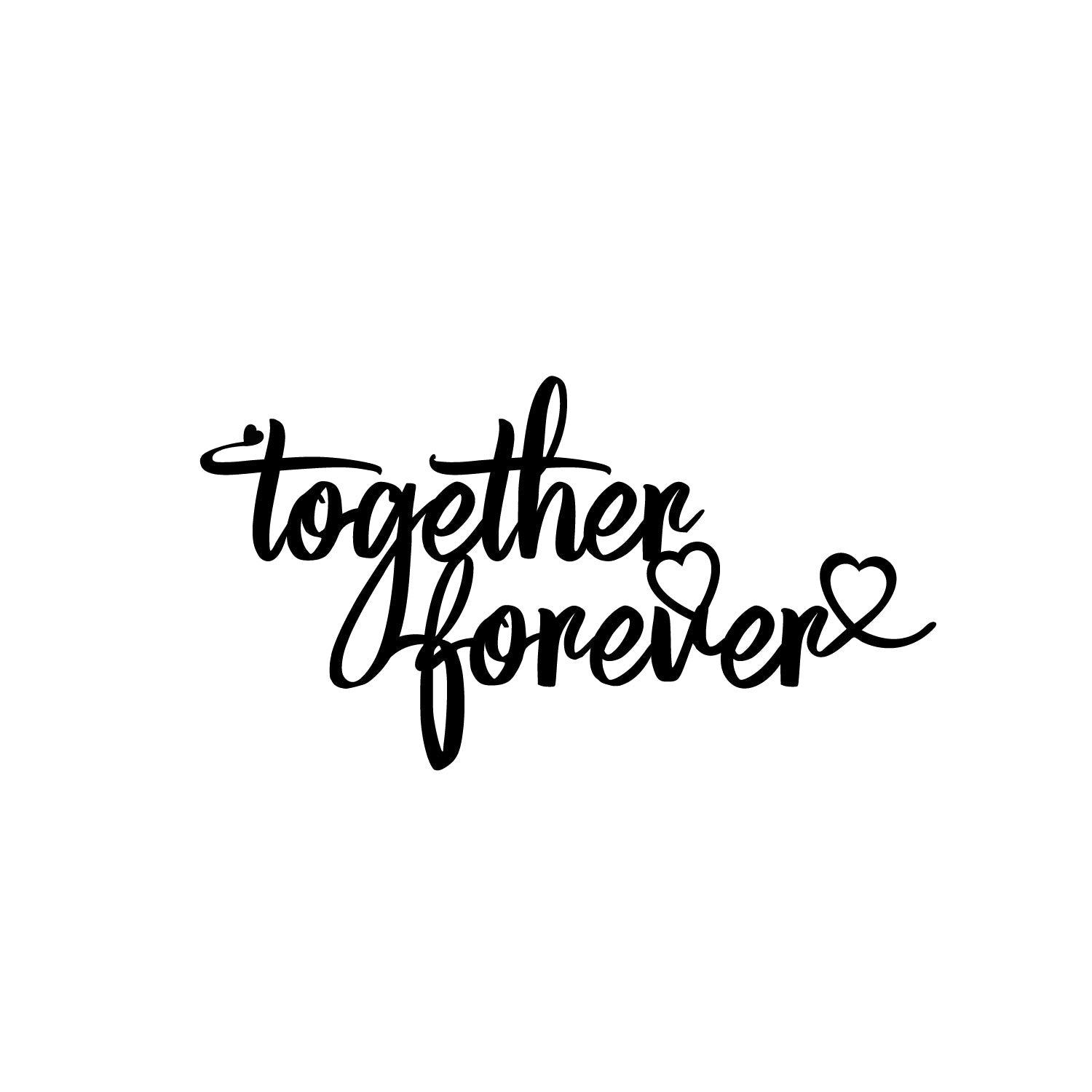 "Together Forever" Black MDF Engineered Wooden Wall Art/Hanging Cutout for Home Decor Kafalo