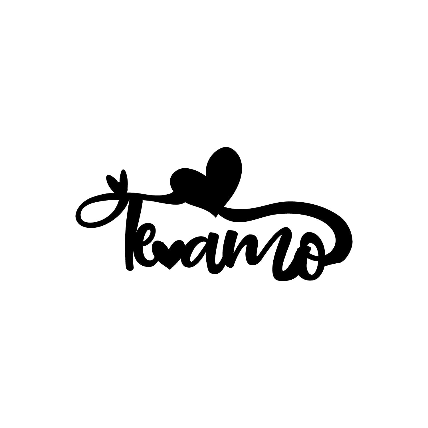 "Te Amo meaning I Love You" Valentine Theme Black Engineered Wood Wall Art Cutout, Ready to Hang Home Decor Kafalo
