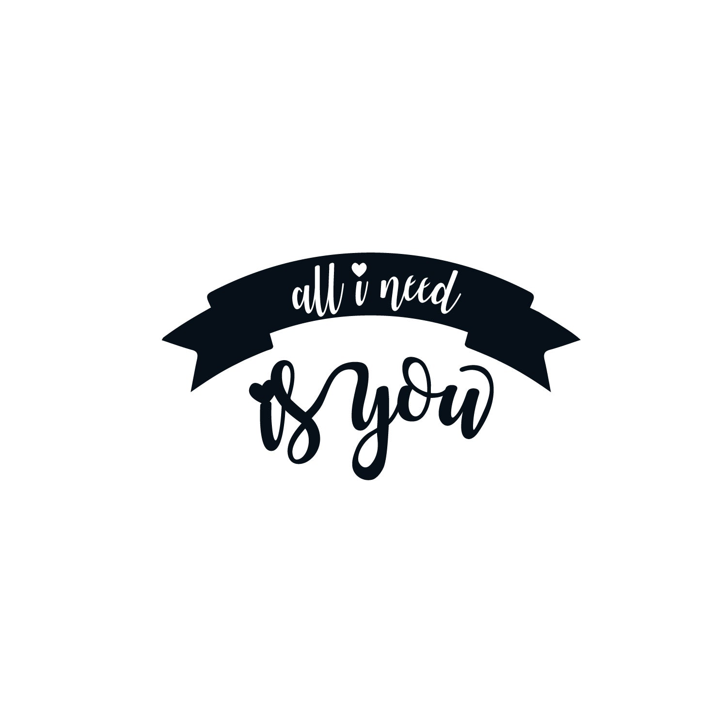 "All I need is You" Love Theme Black Engineered Wood Wall Art Cutout, Ready to Hang Home Decor Kafalo