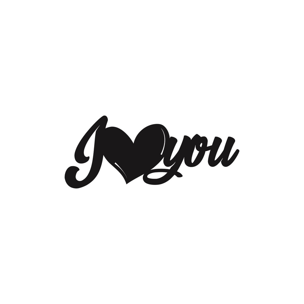 I Love You Black Engineered Wood Wall Art Cutout, Ready To Hang Home Decor Kafalo