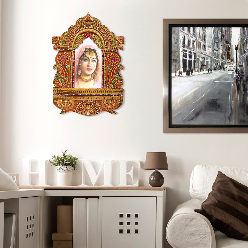 Decorative Papier-Mache Wooden Jharokha Wall Hanging