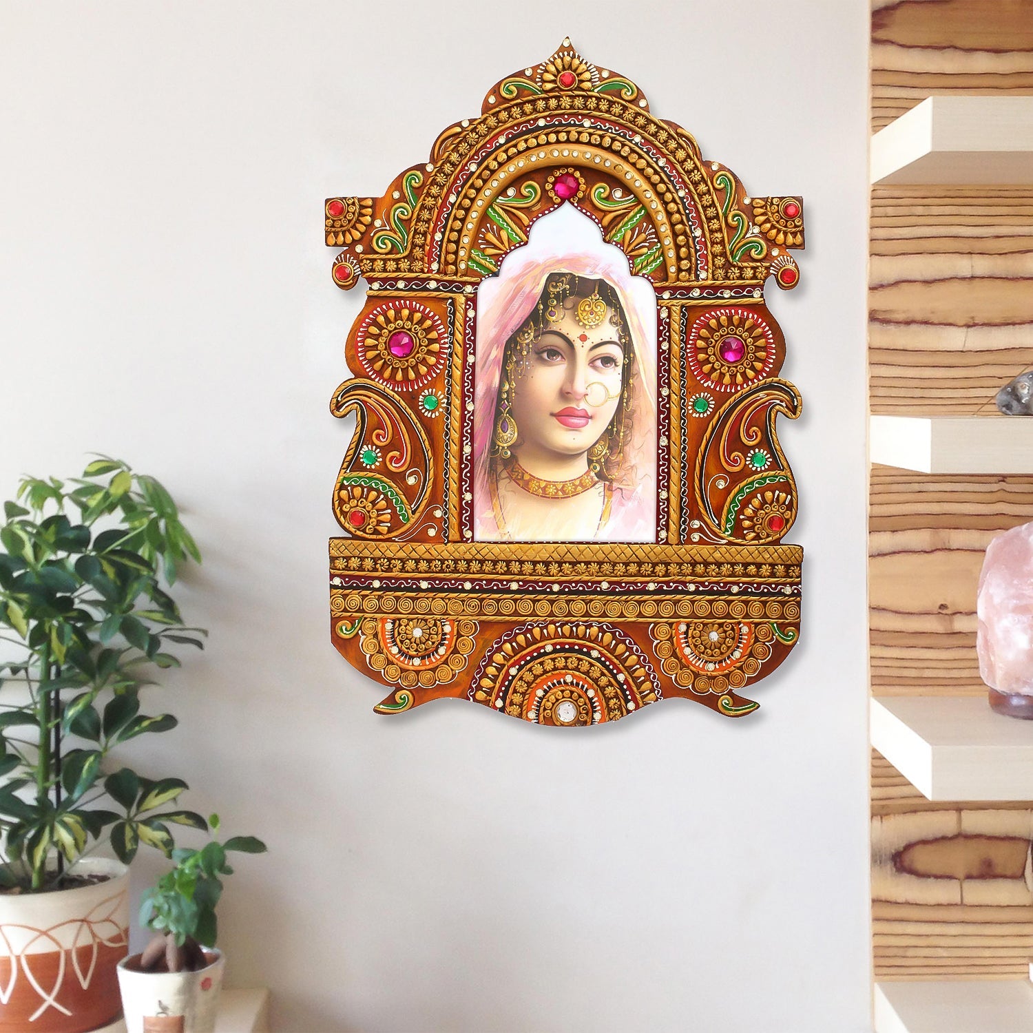 Decorative Papier-Mache Wooden Jharokha Wall Hanging