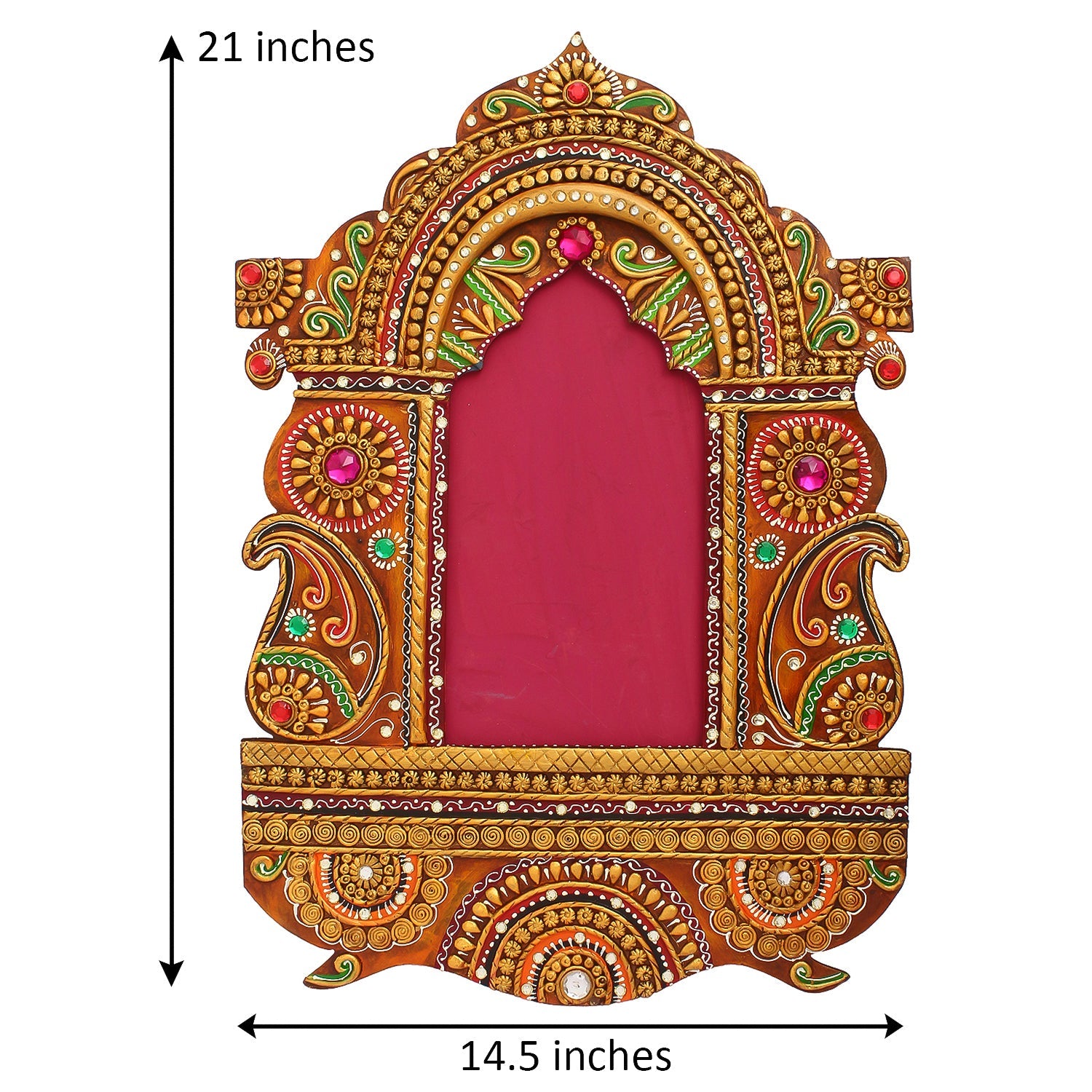 Decorative Papier-Mache Wooden Jharokha Wall Hanging