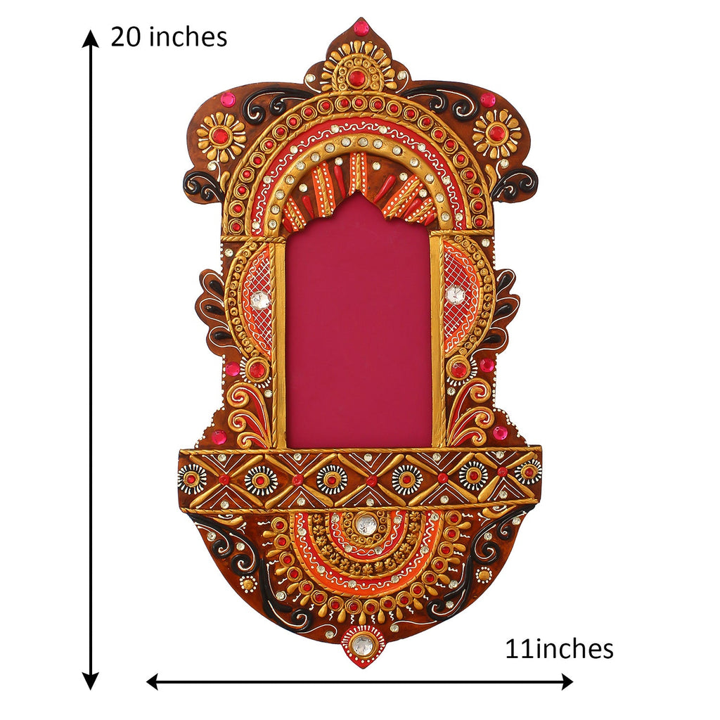 Decorative Handcrafted Papier-Mache Wooden Jharokha Wall Hanging