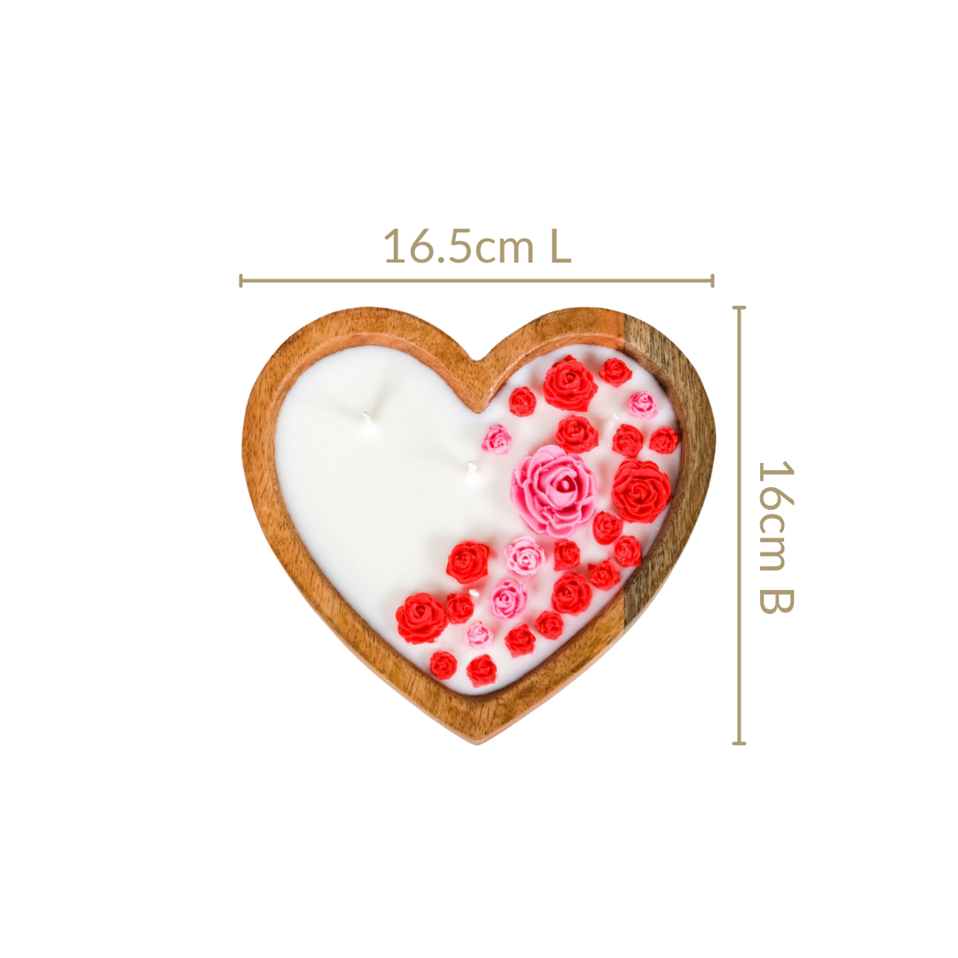 Heart Rose Scented Candle Nestasia