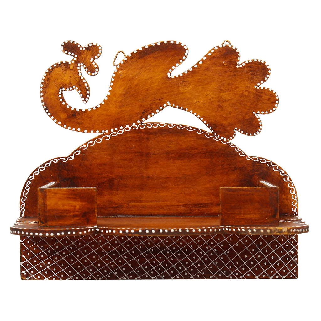 Brown MDF Wooden Pooja Temple/Mandir Kafalo