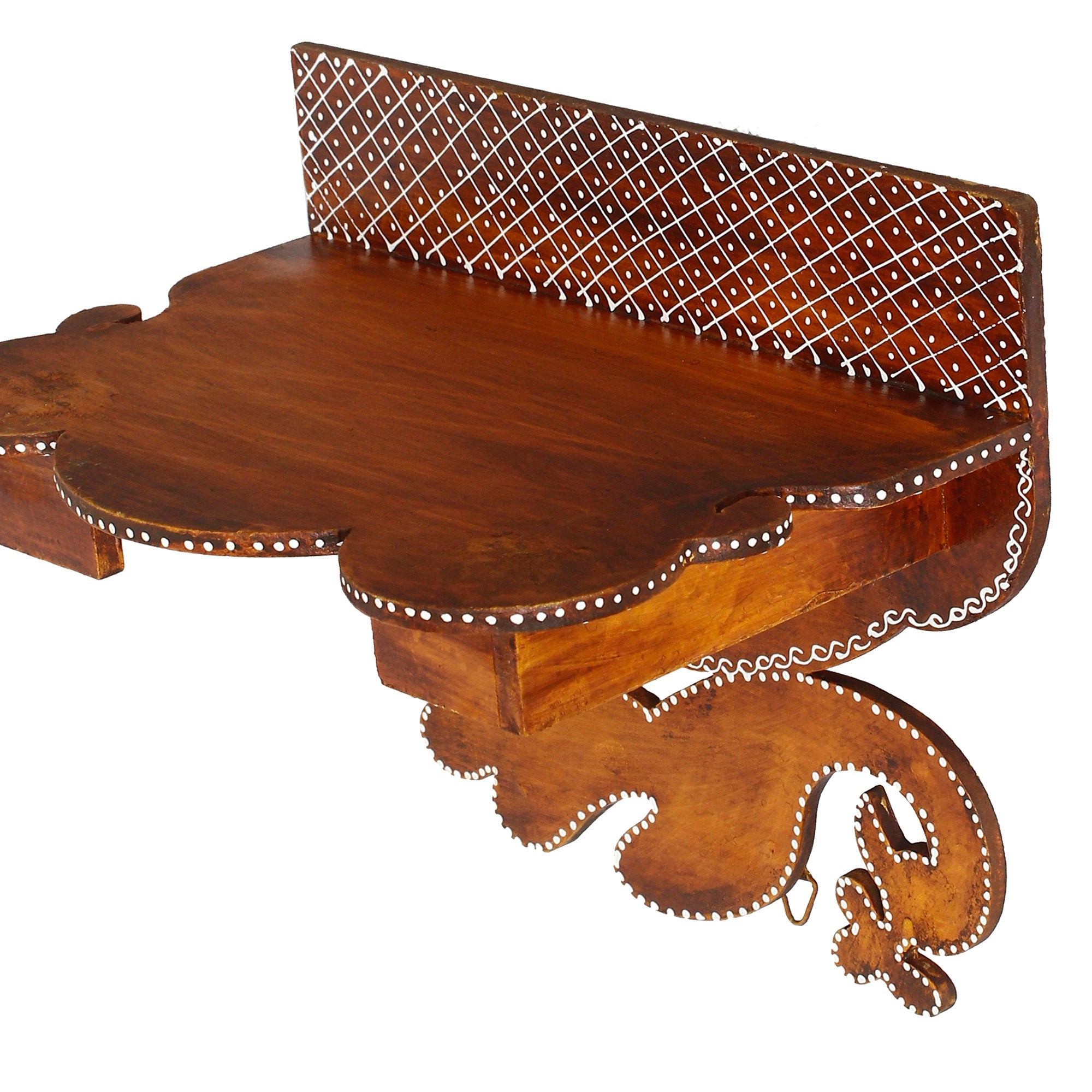 Brown MDF Wooden Pooja Temple/Mandir Kafalo