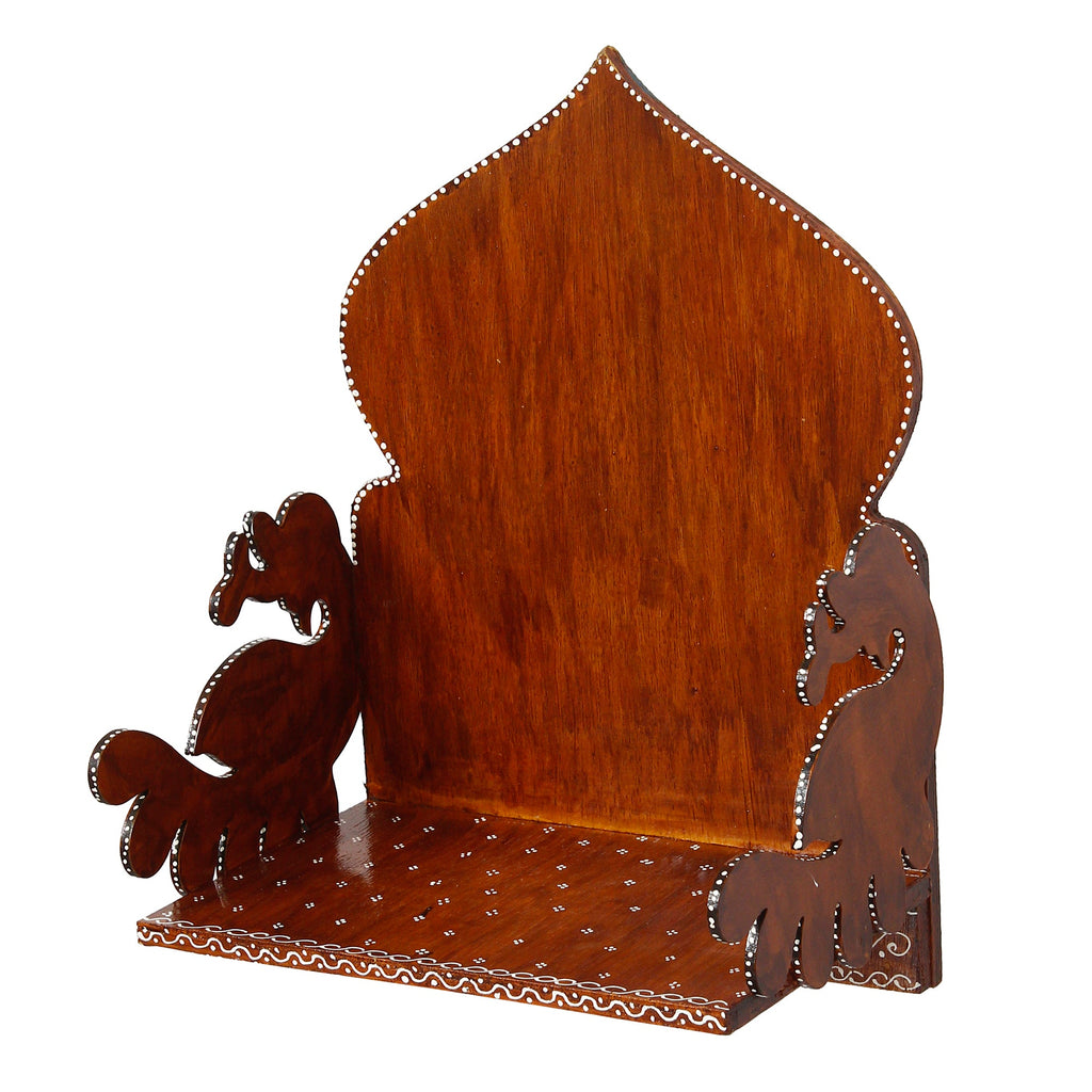 Brown MDF Wooden Pooja Temple/Mandir for Home Wall Hanging Kafalo