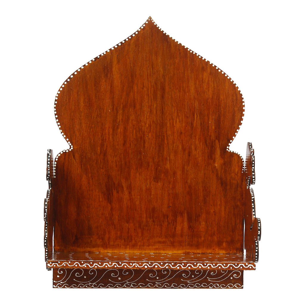Brown MDF Wooden Pooja Temple/Mandir for Home Wall Hanging Kafalo