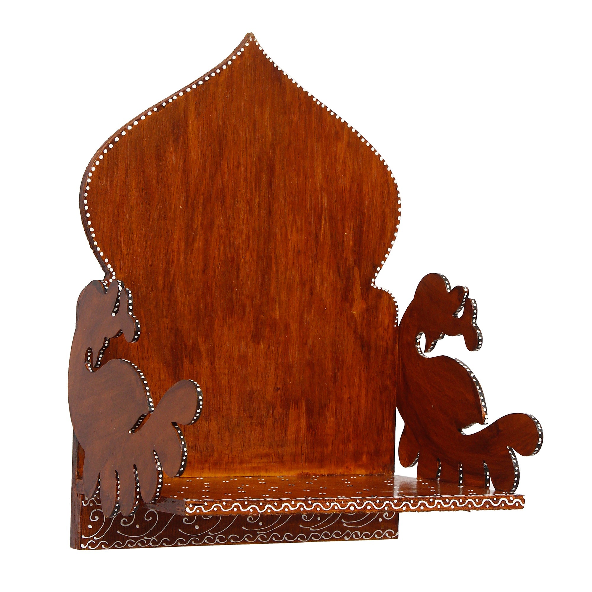 Brown MDF Wooden Pooja Temple/Mandir for Home Wall Hanging Kafalo