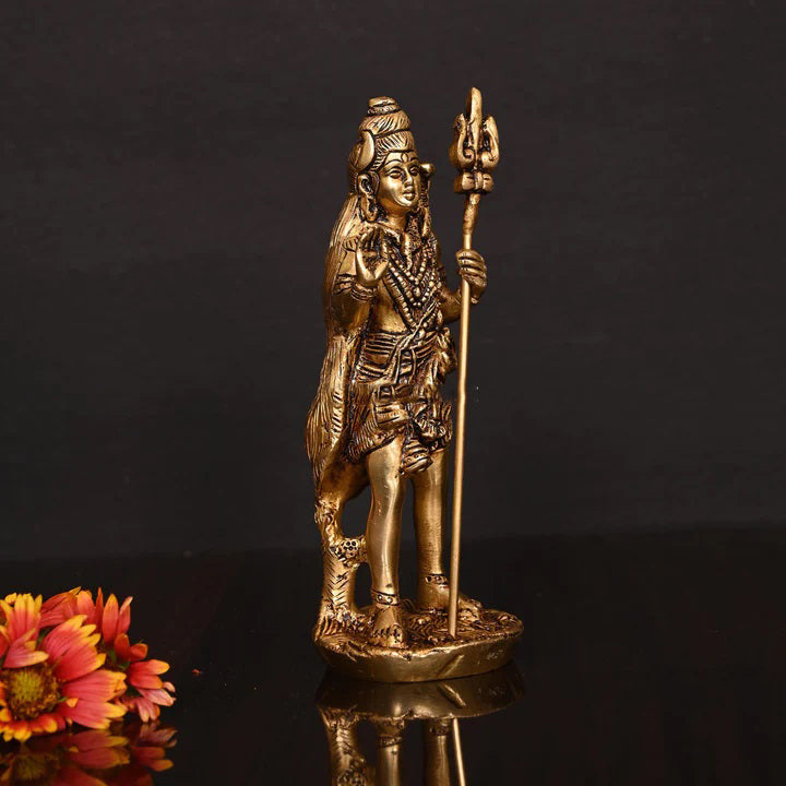 Brass Superfine Standing Shiva Idol (6.2 Inch) Vedansh Craft