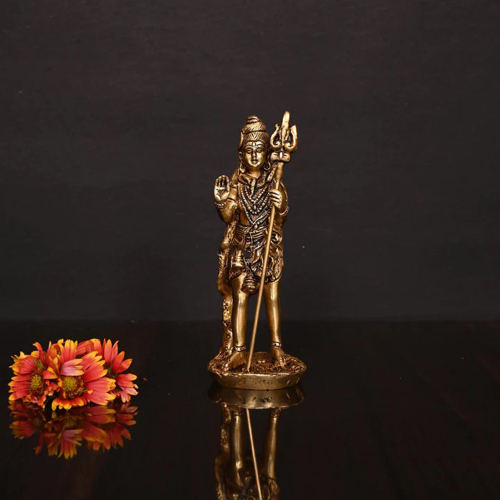 Brass Superfine Standing Shiva Idol (6.2 Inch) Vedansh Craft