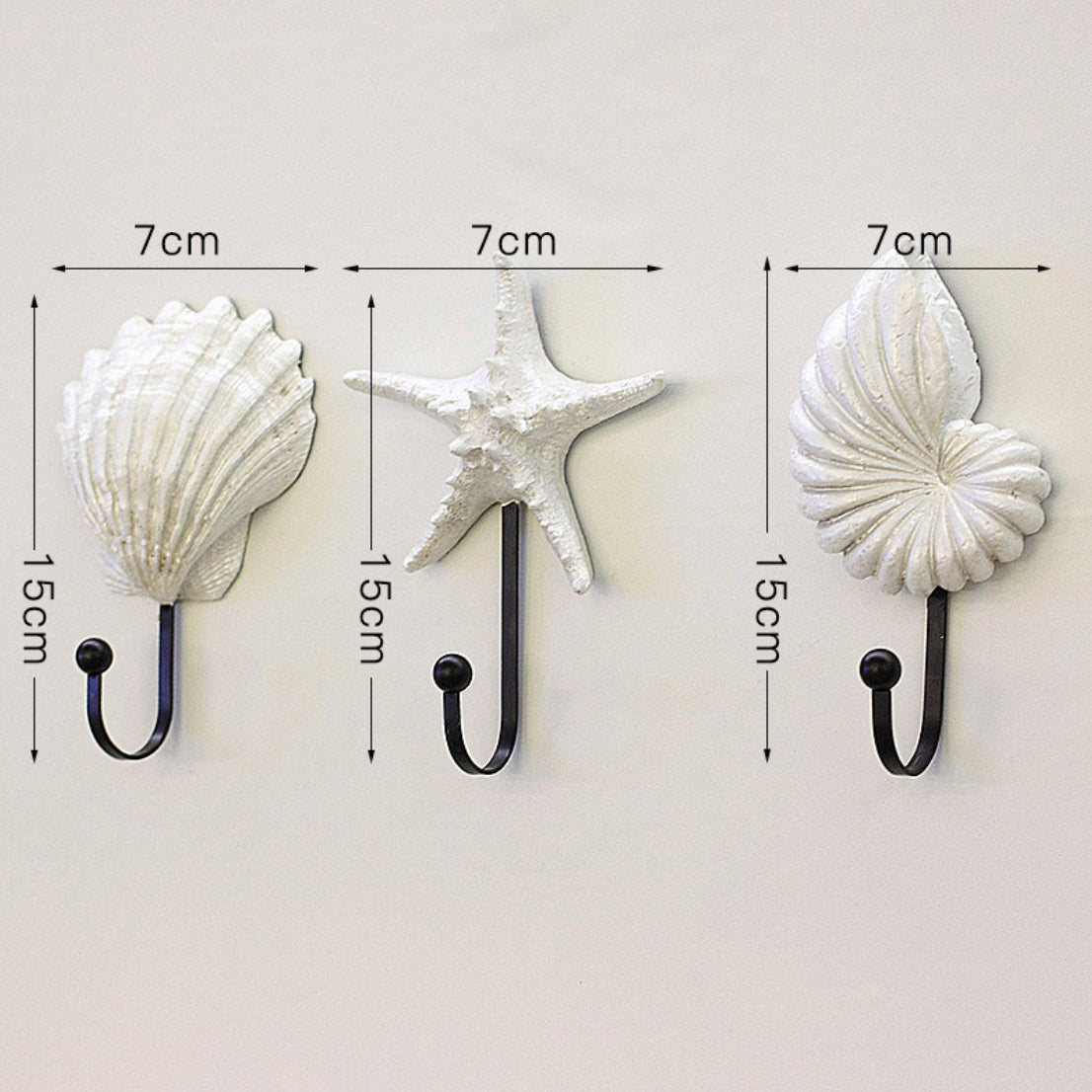Wall Hooks - Set of 3 Nestasia