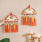 Multicolour Decorative Wall Hanging Set of 2 Nestasia