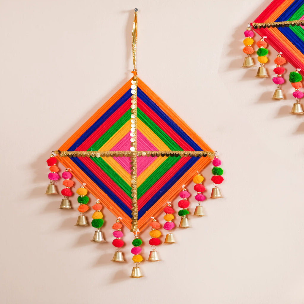 Vibrant Kite Wall Hanging Set of 2 Nestasia