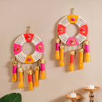 Handmade Festive Wall Hanging Set Of 2 Multicolour Nestasia