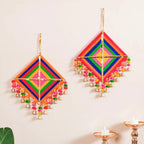 Vibrant Kite Wall Hanging Set of 2 Nestasia