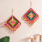 Vibrant Kite Wall Hanging Set of 2 Nestasia