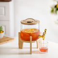 Water Dispenser With Bamboo Stand 2600ml Nestasia
